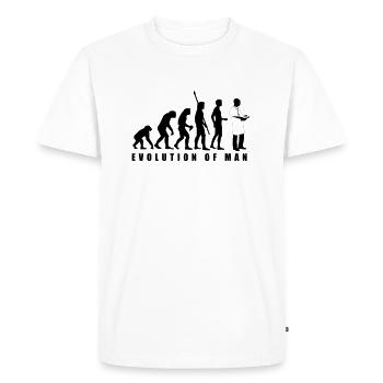 evolution_arzt_2c - Men's Premium Organic T-Shirt - white - Front - Nico (187cm)