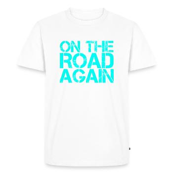 ON THE ROAD AGAIN - BIKER - MOTORBIKE - MOTORBIKE - Men's Premium Organic T-Shirt - white - Front - Nico (187cm)