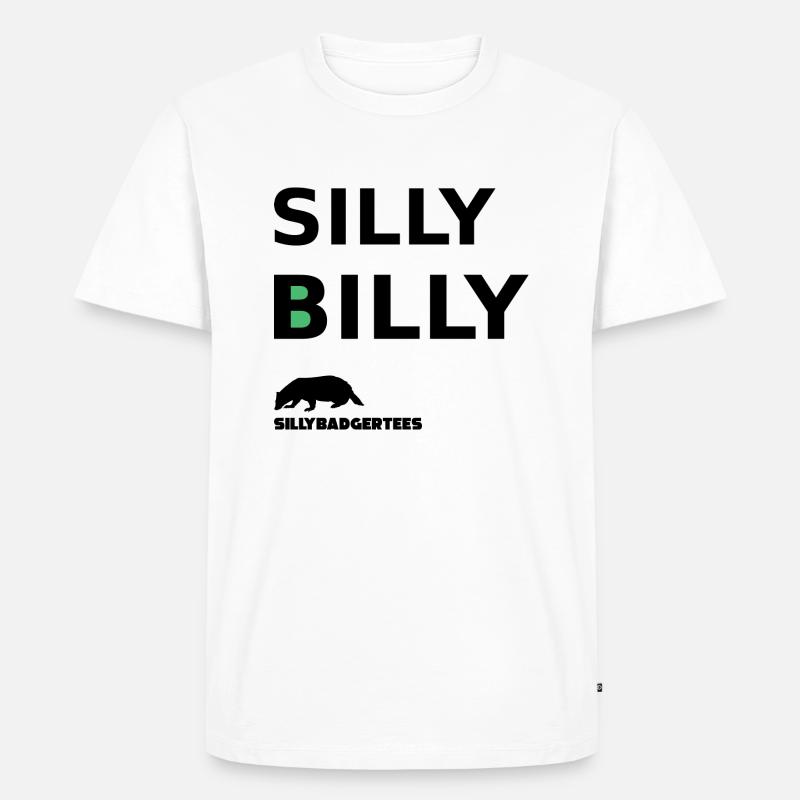 Dummer Billy - Männer Premium Bio T-Shirt - Weiß