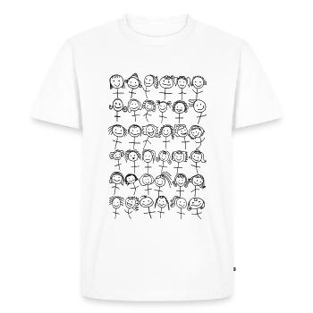 le pouvoir des femmes - T-shirt Premium bio Homme - blanc - Devant - Nico (187cm)