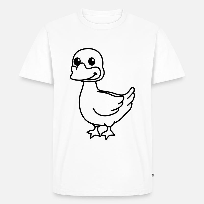Gans Comic Tier - Männer Premium Bio T-Shirt - Weiß
