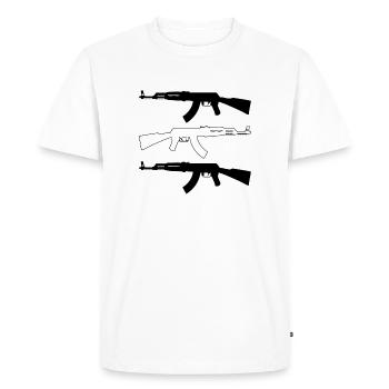 Ak 47 - T-shirt Premium bio Homme - blanc - Devant - Nico (187cm)