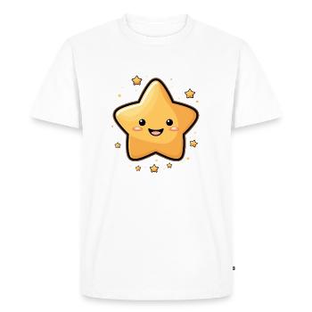 Laughing Star Night Sky Fun Gift - Men's Premium Organic T-Shirt - white - Front - Nico (187cm)