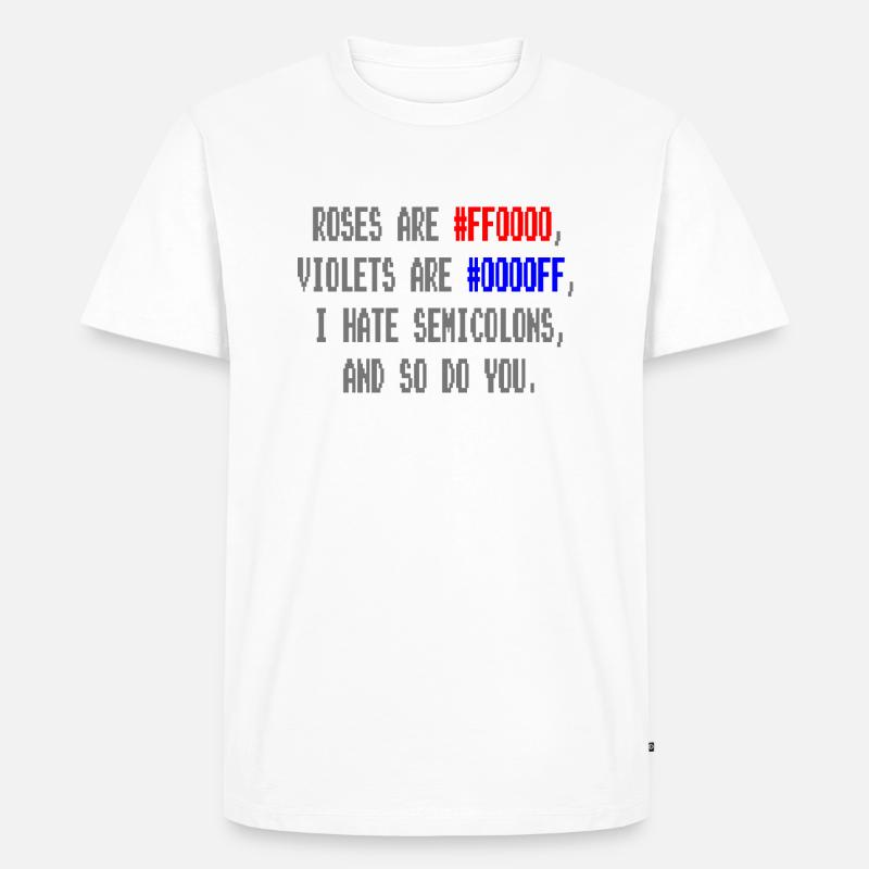Python Developer Geek Shirt - Männer Premium Bio T-Shirt - Weiß