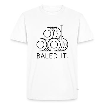 Mis en balles - T-shirt Premium bio Homme - blanc - Devant - Nico (187cm)
