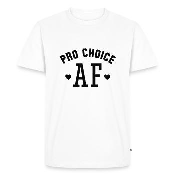 Pro Choice AF - Men's Premium Organic T-Shirt - white - Front - Nico (187cm)
