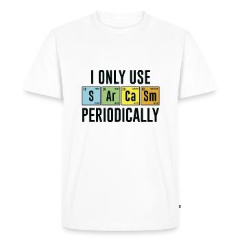 Je n’utilise le sarcasme que périodiquement - T-shirt Premium bio Homme - blanc - Devant - Nico (187cm)