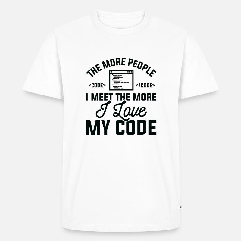 J’aime mon code - T-shirt Premium bio Homme - blanc