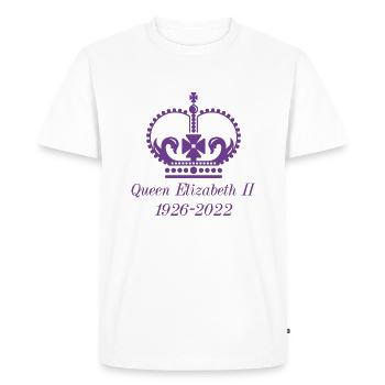 La reine Elizabeth II - T-shirt Premium bio Homme - blanc - Devant - Nico (187cm)