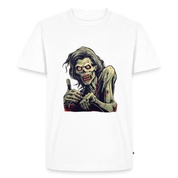 Halloween Zombie - Men's Premium Organic T-Shirt - white - Front - Nico (187cm)