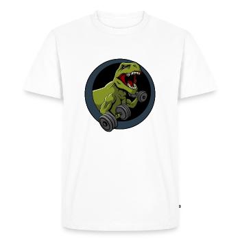 Big Guns Black Backing - Men's Premium Organic T-Shirt - white - Front - Nico (187cm)