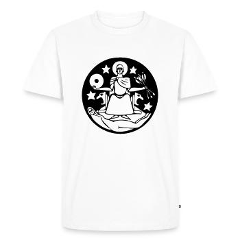 drapeau norvègien ville d'Oslo Norvège symbole - T-shirt Premium bio Homme - blanc - Devant - Nico (187cm)