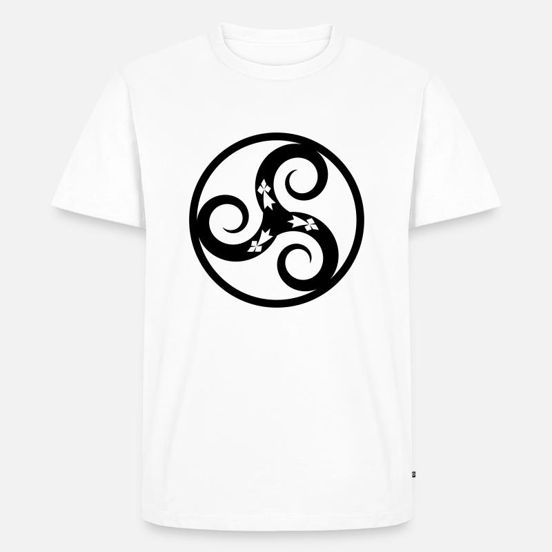 TRISKELL AUX HERMINES - T-shirt Premium bio Homme - blanc