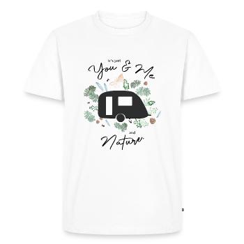 You - Me - Caravane - T-shirt Premium bio Homme - blanc - Devant - Nico (187cm)