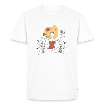 Calme - T-shirt Premium bio Homme - blanc - Devant - Nico (187cm)