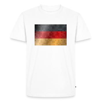 Germany Flag German Flag Used Look Home - Men's Premium Organic T-Shirt - white - Front - Nico (187cm)