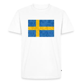 Drapeau de la Suède Scandinavie Drapeau suédois - T-shirt Premium bio Homme - blanc - Devant - Nico (187cm)