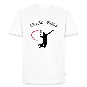 volleyball - T-shirt Premium bio Homme - blanc - Devant - Nico (187cm)