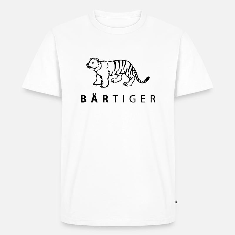 bärtiger - Männer Premium Bio T-Shirt - Weiß