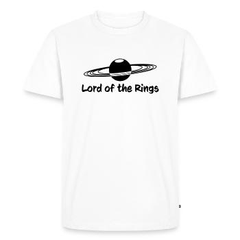 Seigneur des Anneaux - Anneaux Saturne Planète - T-shirt Premium bio Homme - blanc - Devant - Nico (187cm)