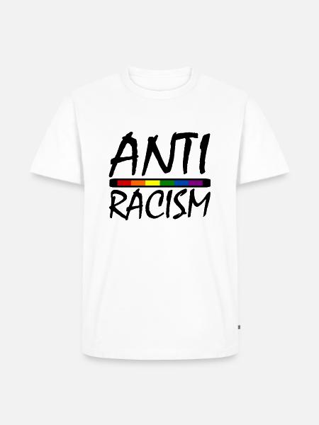 ANTIRASSISMUS - Männer Premium Bio T-Shirt - Weiß