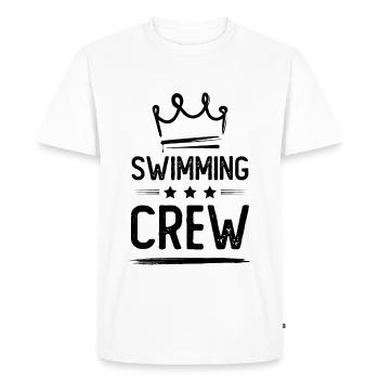 Équipage de natation - T-shirt Premium bio Homme - blanc - Devant - Nico (187cm)