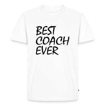 Best coach ever - T-shirt Premium bio Homme - blanc - Devant - Nico (187cm)