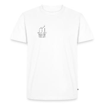 Ne regardez pas en arrière - T-shirt Premium bio Homme - blanc - Devant - Nico (187cm)