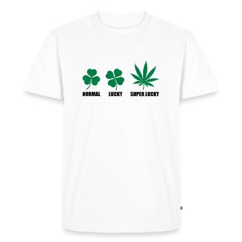Super Lucky - T-shirt Premium bio Homme - blanc - Devant - Nico (187cm)