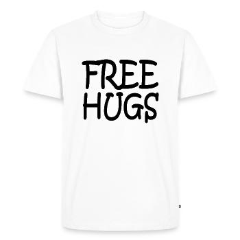 Free hugs - T-shirt Premium bio Homme - blanc - Devant - Nico (187cm)