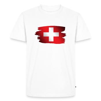 Suisse - Suisse Design - T-shirt Premium bio Homme - blanc - Devant - Nico (187cm)