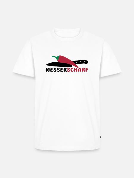 SHARP KNIFE - Men's Premium Organic T-Shirt - white