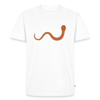 Ver de terre - T-shirt Premium bio Homme - blanc - Devant - Nico (187cm)
