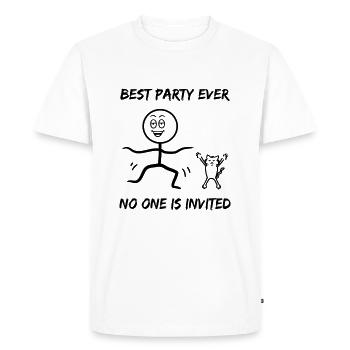 Meilleure soirée introvertie de tous les temps - T-shirt Premium bio Homme - blanc - Devant - Nico (187cm)