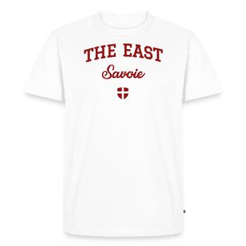 THE EAST Savoie Drapeau Croix - T-shirt Premium bio Homme - blanc - Devant - Nico (187cm)
