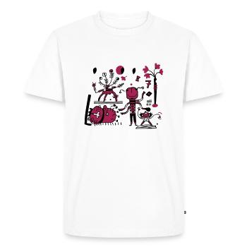 univers - T-shirt Premium bio Homme - blanc - Devant - Nico (187cm)