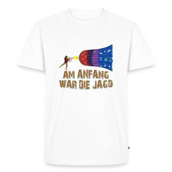 Chasse au Big Bang - T-shirt Premium bio Homme - blanc - Devant - Nico (187cm)
