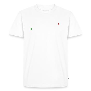 Moto Heartbeat Motorcyclist Racing Machine - T-shirt Premium bio Homme - blanc - Devant - Nico (187cm)