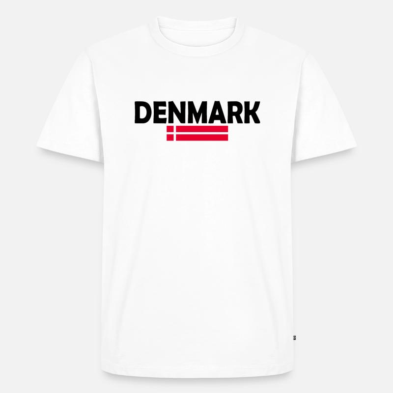 Dänemark - Männer Premium Bio T-Shirt - Weiß