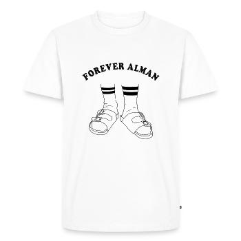Forever Alman | Typiquement allemand | Idée de cadeau - T-shirt Premium bio Homme - blanc - Devant - Nico (187cm)