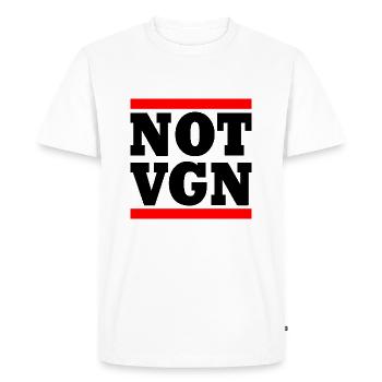 Not vegan - T-shirt Premium bio Homme - blanc - Devant - Nico (187cm)