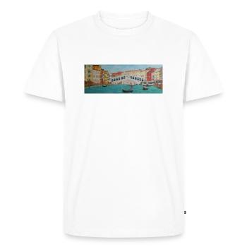VENISE - T-shirt Premium bio Homme - blanc - Devant - Nico (187cm)