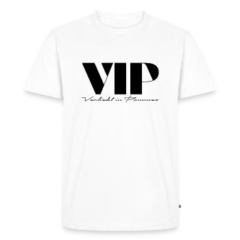 VIP amoureux des frites - T-shirt Premium bio Homme - blanc - Devant - Nico (187cm)