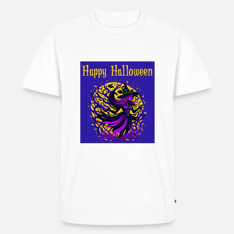 Happy Halloween Junge Hexe Version - Männer Premium Bio T-Shirt - Weiß