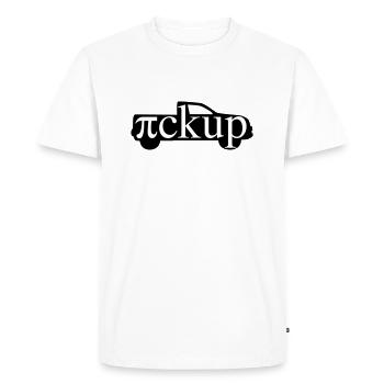 Pick up - Men's Premium Organic T-Shirt - white - Front - Nico (187cm)