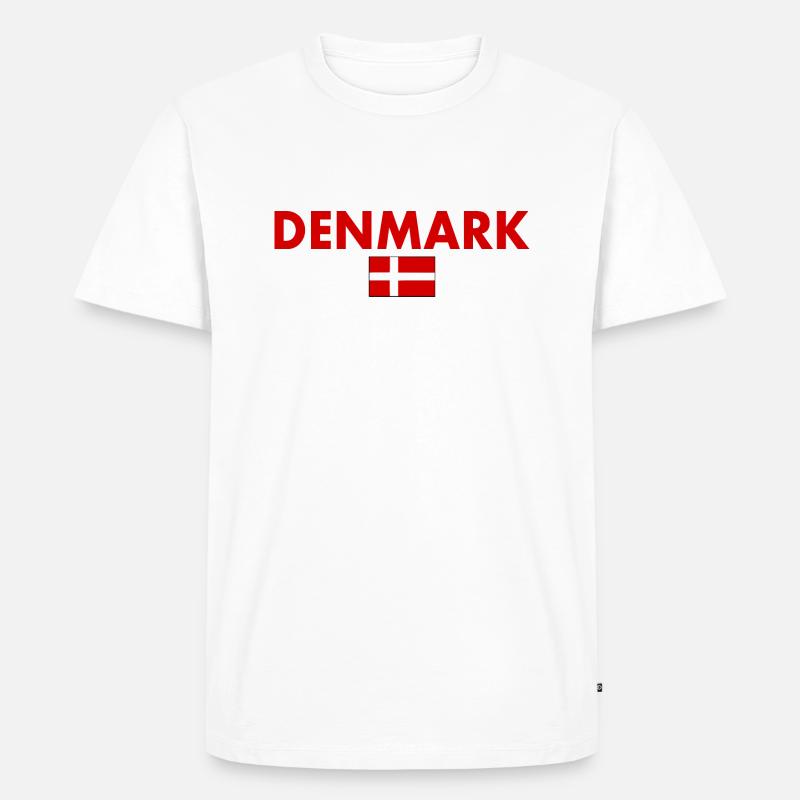 Dänemark - Männer Premium Bio T-Shirt - Weiß