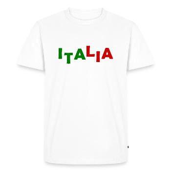 drapeau italien - T-shirt Premium bio Homme - blanc - Devant - Nico (187cm)