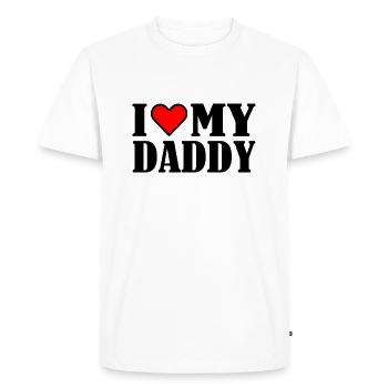 I love my daddy - T-shirt Premium bio Homme - blanc - Devant - Nico (187cm)