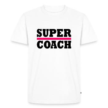Coach - Men's Premium Organic T-Shirt - white - Front - Nico (187cm)