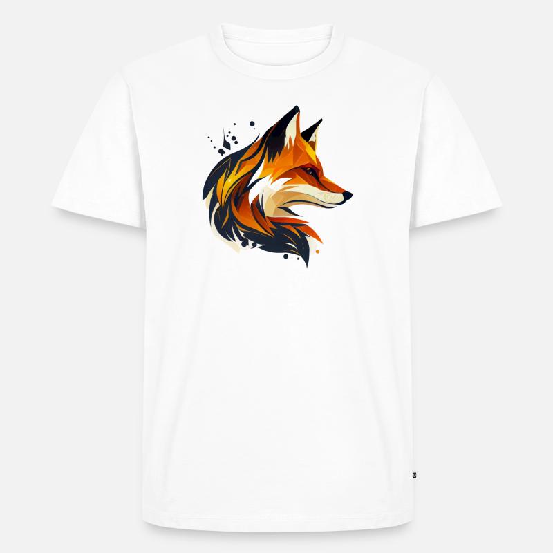 Fuchs - Männer Premium Bio T-Shirt - Weiß